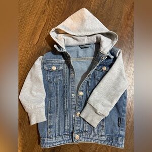 Little Bipsy Blue Denim Jacket with Gray Sleeves